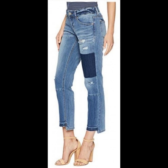 NWT Patchwork Vintage Wash Jeans - Picture 2 of 8